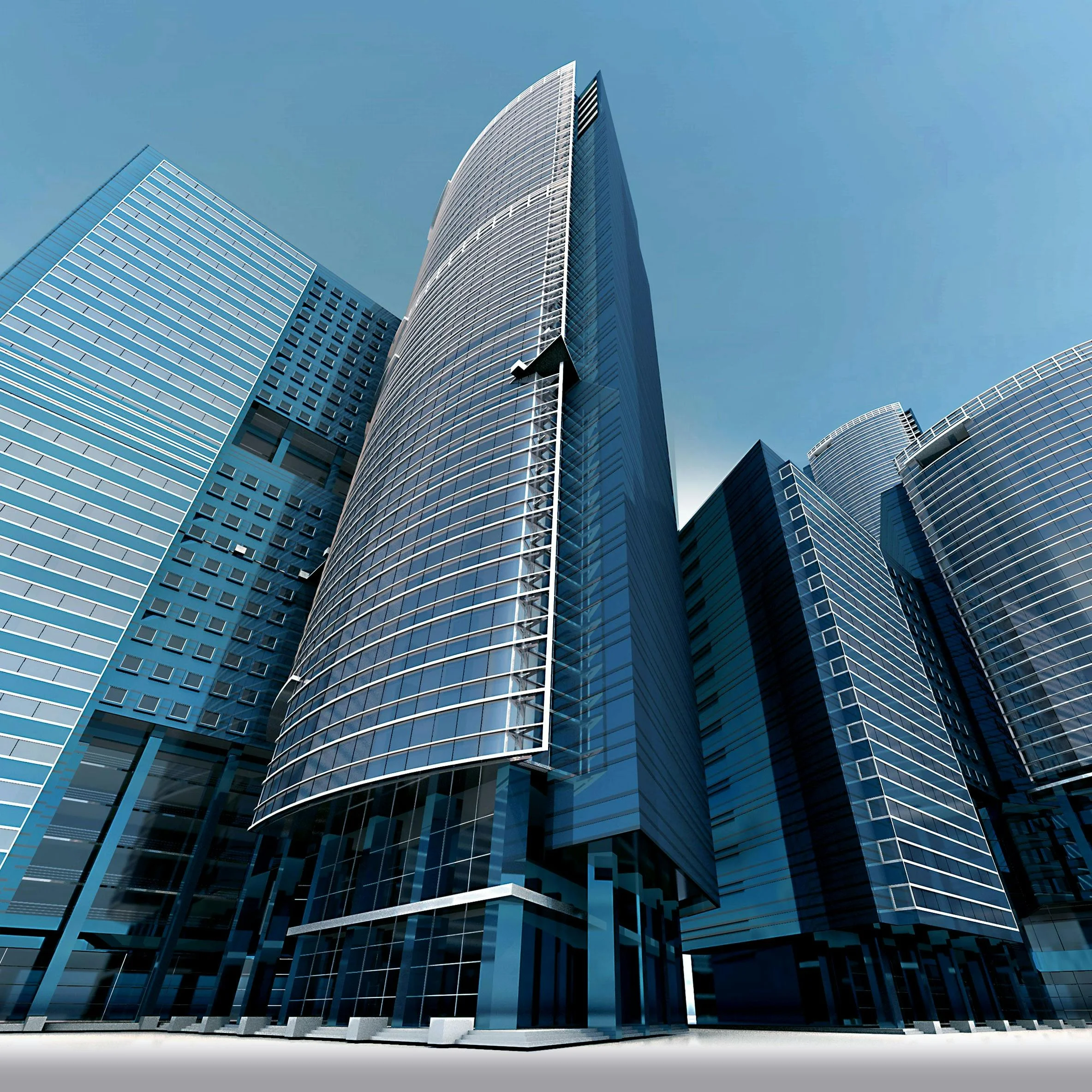 Edificios corporativos que simbolizan instituciones financieras y empresas que buscan optimizar procesos y fortalecer su operación con apoyo de Finserta.
